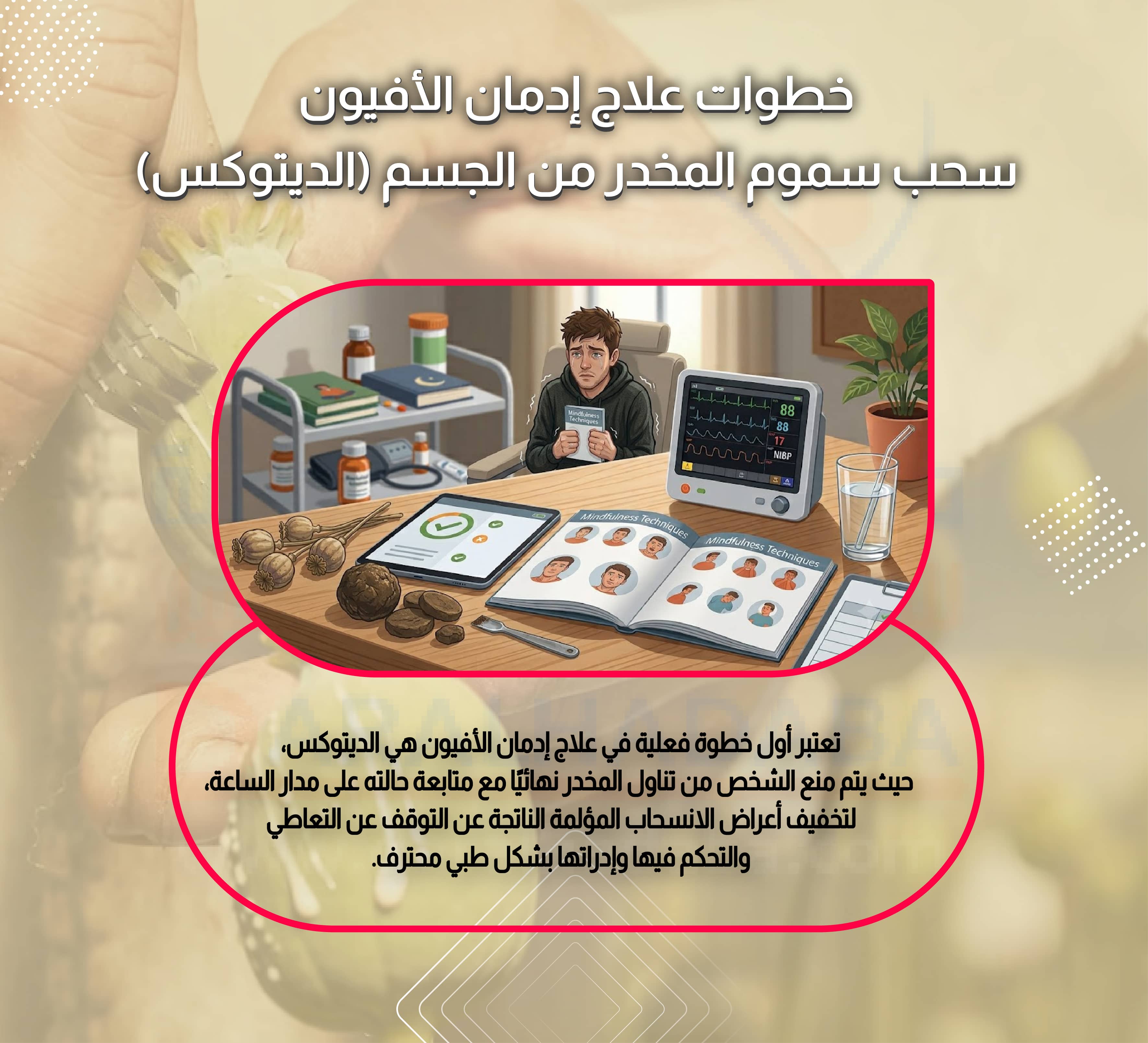 خطوات علاج إدمان الأفيون سحب سموم المخدر من الجسم (الديتوكس)